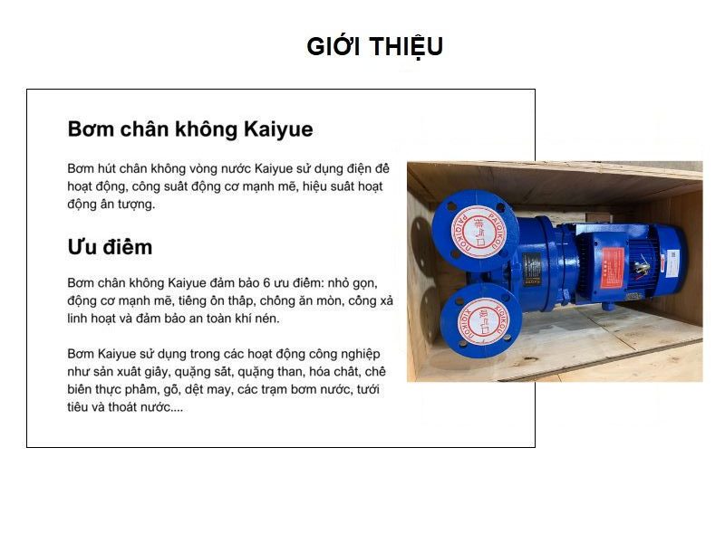 Combo máy bơm chân không vòng nước 5.5kw