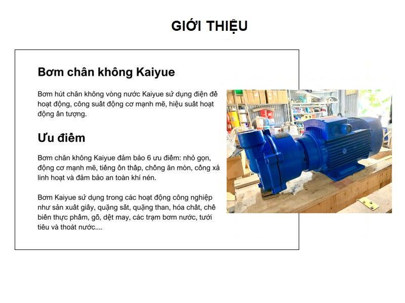 Combo máy bơm chân không vòng nước 3.85kw