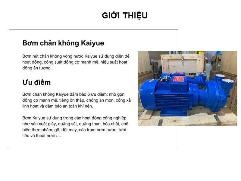 Combo máy bơm chân không vòng nước 2.35kw