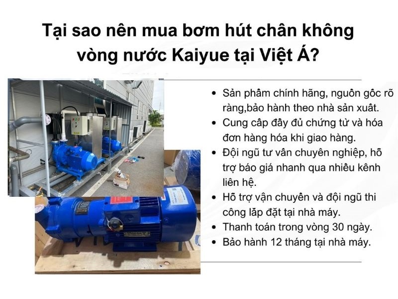 Combo máy bơm chân không vòng nước 1.4kw