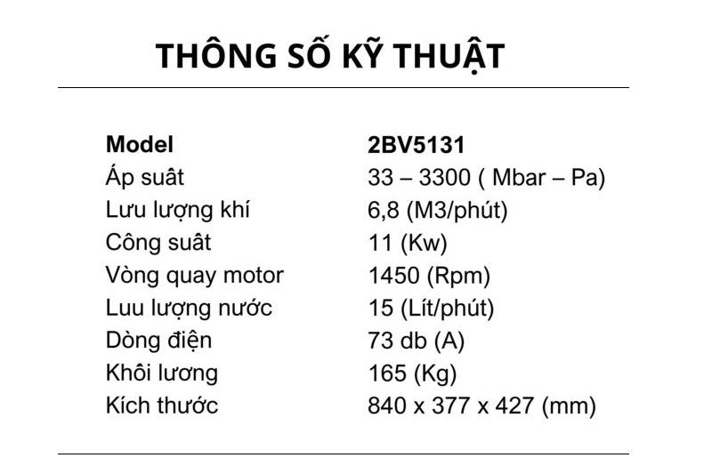 Bơm Kaiyue 2BV5131